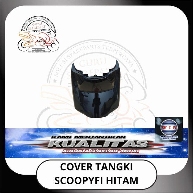 WIN Cover Body Panel Depan Spakbor Dashboard Honda Scoopy FI K16 Hitam halus kasar