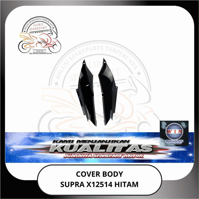 WIN Cover Body Halus Spakbor Honda Supra X 125 2014 K41 Hitam