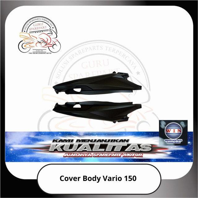 WIN Cover Body Halus Panel Depan Spakbor Honda Vario 150 Hitam