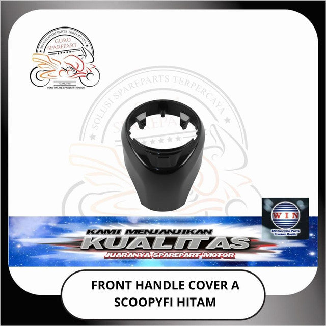 WIN Cover Body Panel Depan Spakbor Dashboard Honda Scoopy FI K16 Hitam halus kasar