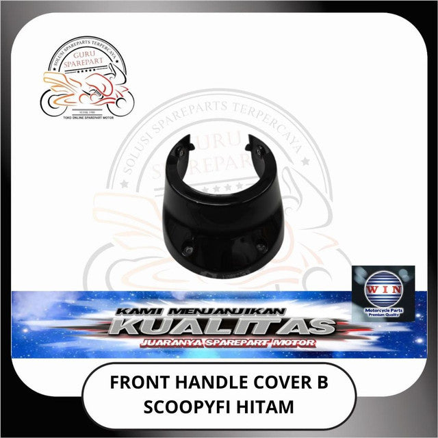 WIN Cover Body Panel Depan Spakbor Dashboard Honda Scoopy FI K16 Hitam halus kasar