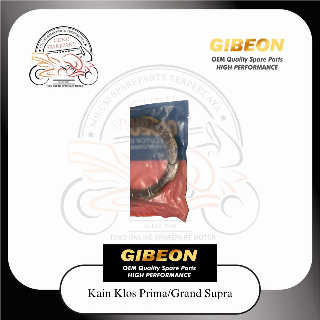 Gibeon Kain Klos Kampas Kopling Prima Grand Supra 166 KEV GN5 RUBBER