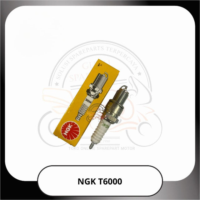 Busi Ngk T6000 Vespa Drat Panjang Satria 2T Ninja RGR TS125 RXZ kemasan press n kotak Original