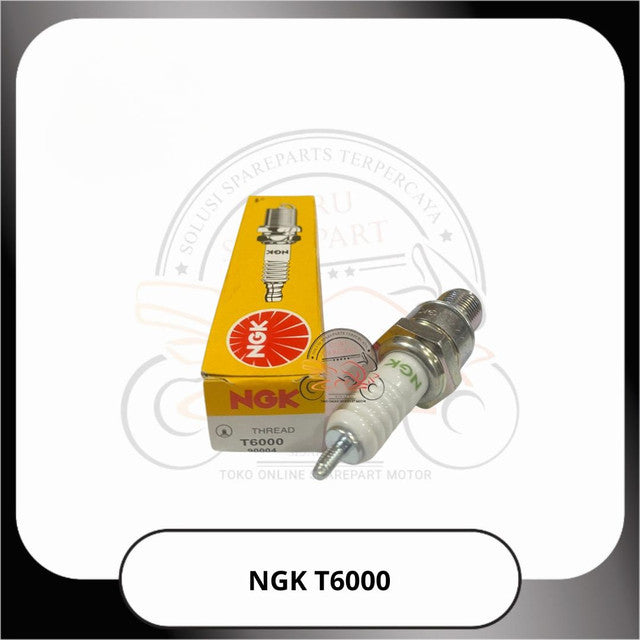 Busi Ngk T6000 Vespa Drat Panjang Satria 2T Ninja RGR TS125 RXZ kemasan press n kotak Original