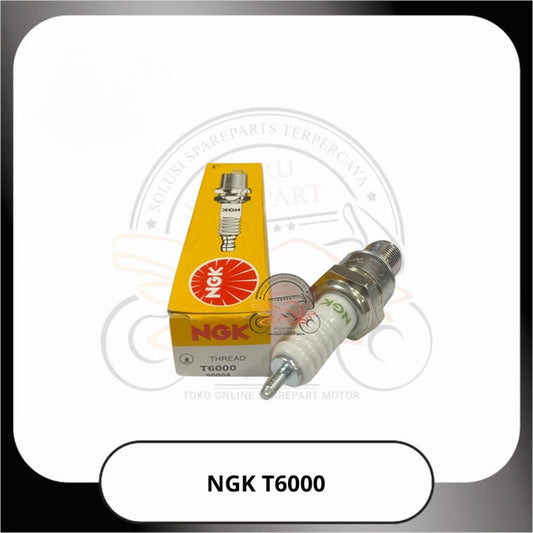 Busi Ngk T6000 Vespa Drat Panjang Satria 2T Ninja RGR TS125 RXZ kemasan press n kotak Original
