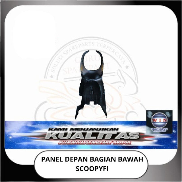 WIN Cover Body Panel Depan Spakbor Dashboard Honda Scoopy FI K16 Hitam halus kasar