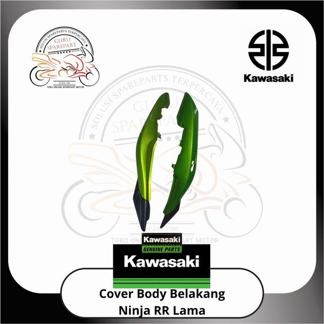 Cover Body Belakang Ninja RR Lama Hijau Hitam Kanan Kiri Original Kawasaki 176