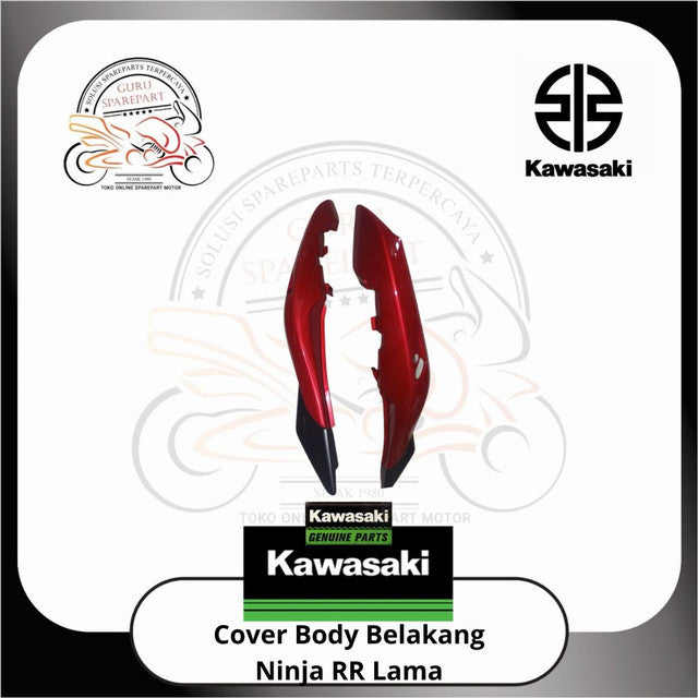 Cover Body Belakang Ninja RR Lama Merah Hitam Kanan Kiri Original Kawasaki 605