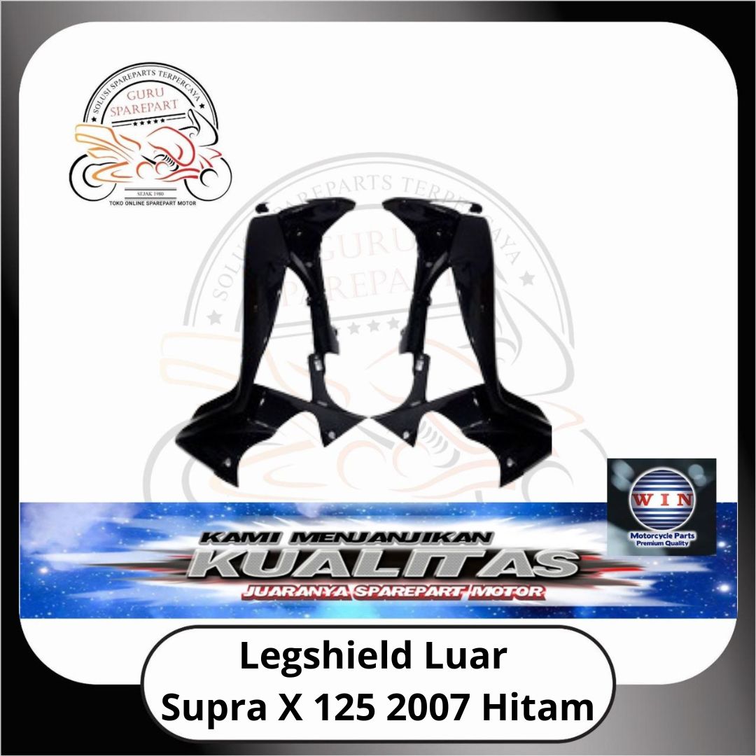 WIN Cover Body Halus Spakbor Honda Supra X 125 KVLN Hitam