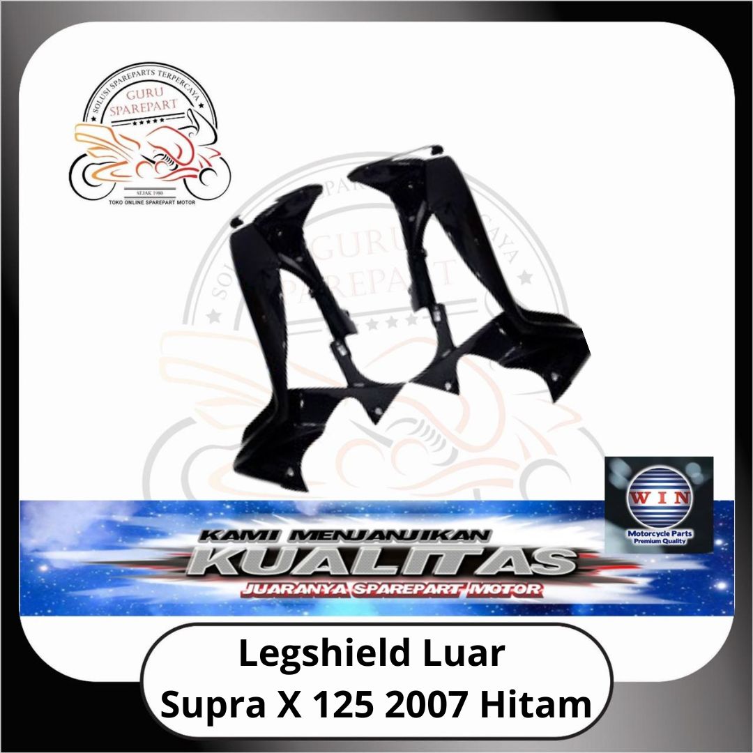 WIN Cover Body Halus Spakbor Honda Supra X 125 KVLN Hitam