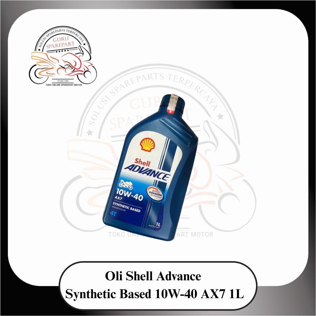 Oli Shell Advance AX7 Synthetic Based Oli Motor 1L 10W-40 4T Biru