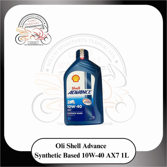 Oli Shell Advance AX7 Synthetic Based Oli Motor 1L 10W-40 4T Biru