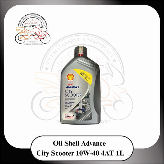 Oli Shell Advance City Scooter Fully Synthetic Oli Motor 1L 10W-40 4AT Abu