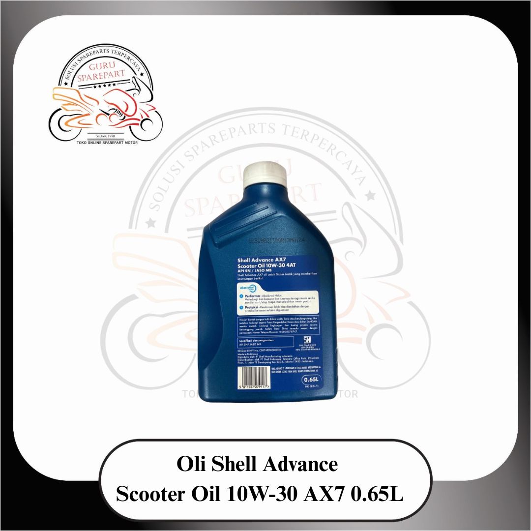 Oli Shell Advance AX7 Scooter Oil Oli Motor 0.65L 10W-30 4AT Biru