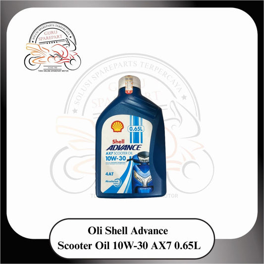 Oli Shell Advance AX7 Scooter Oil Oli Motor 0.65L 10W-30 4AT Biru
