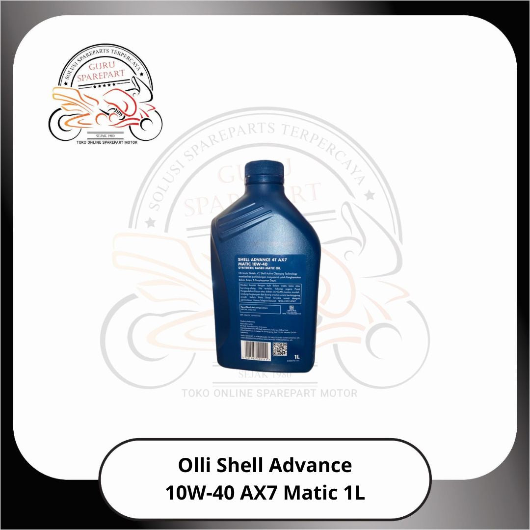 Oli Shell Advance Matic 10W-40 AX7 4T 1L Biru