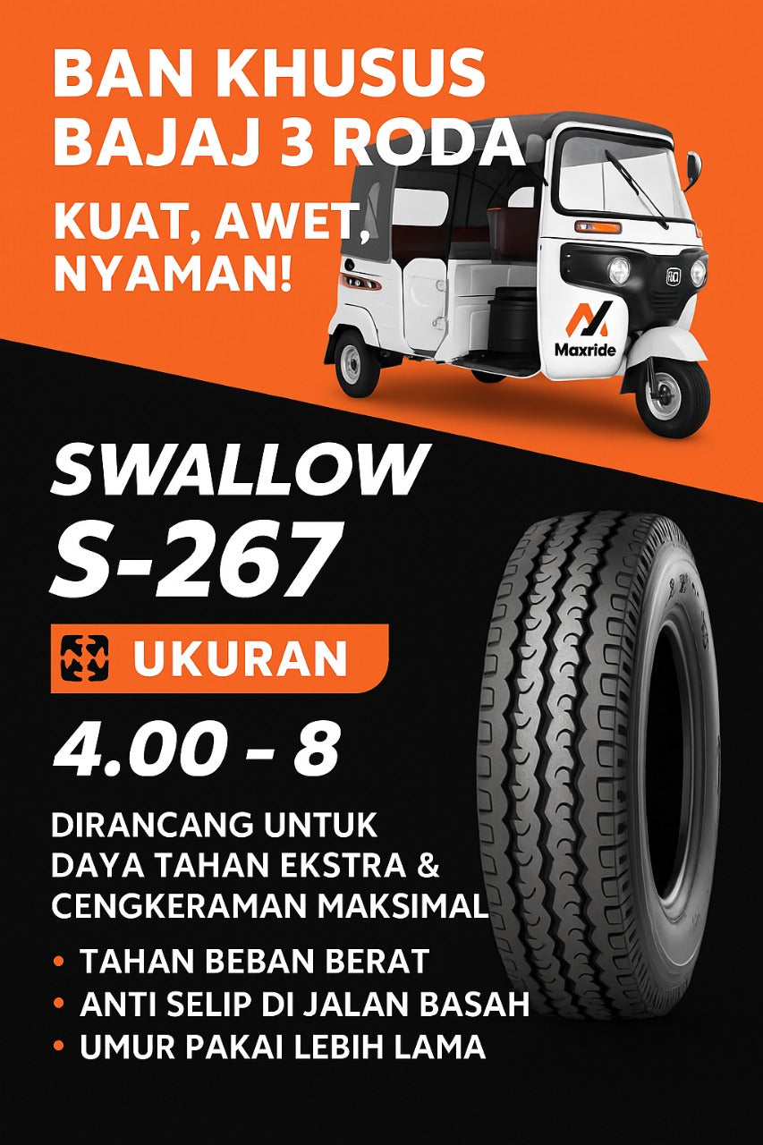 Ban Luar Swallow 400-8 S-267 Tubetype